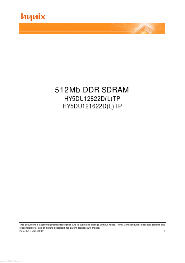 HY5DU121622DLTP Hynix Semiconductor