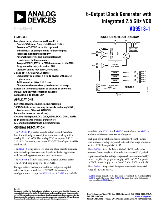 AD9518-1 Analog Devices