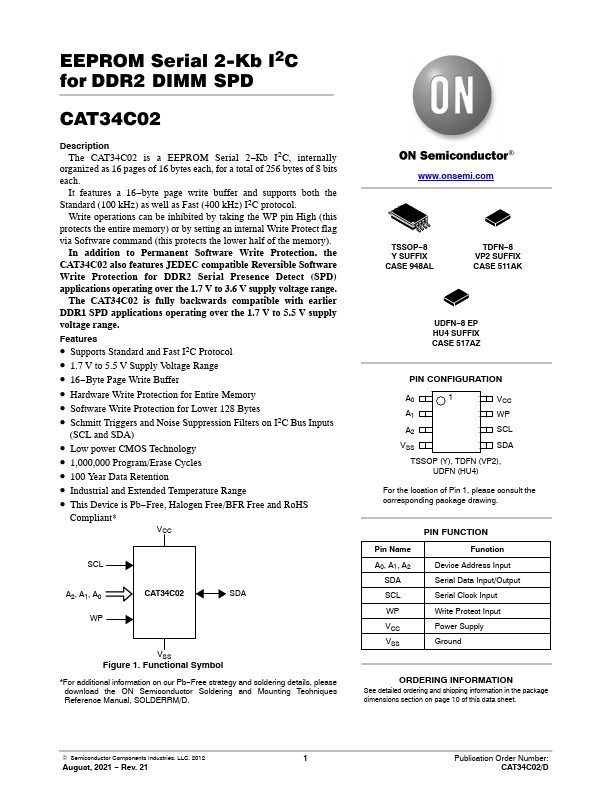 CAT34C02 ON Semiconductor
