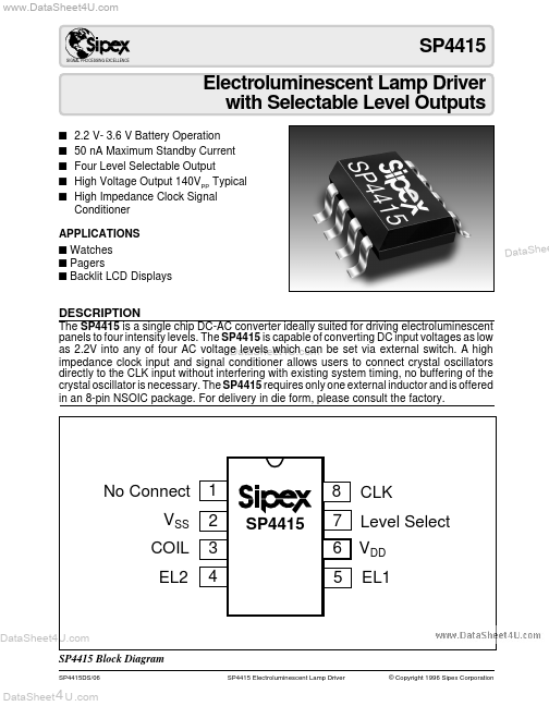 SP4415 Sipex Corporation
