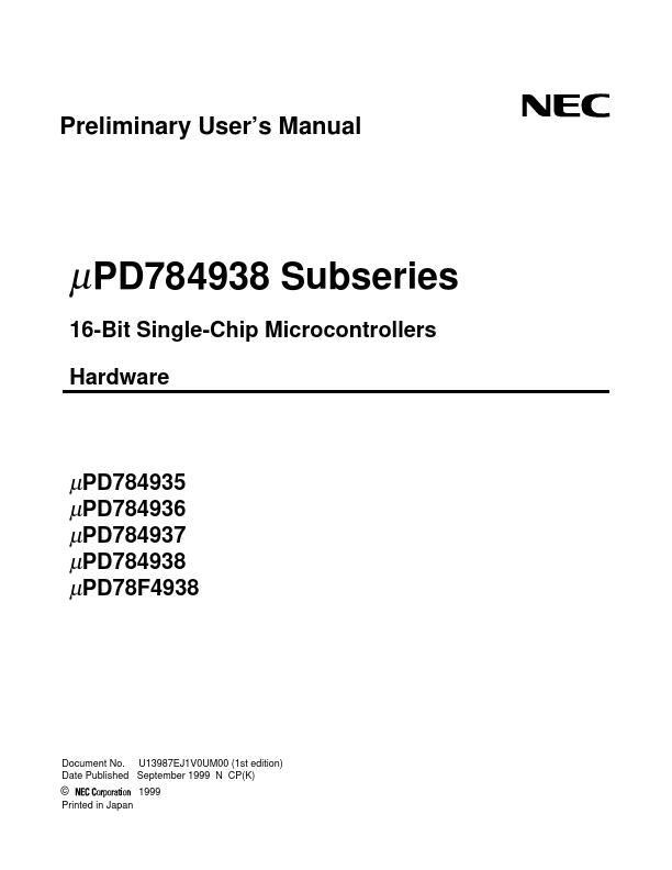 UPD784936 NEC Electronics