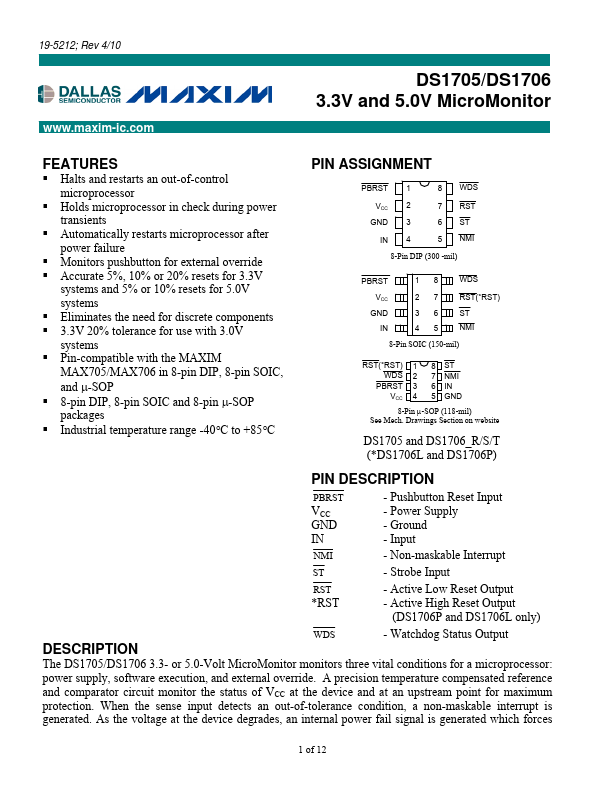 DS1706 Maxim Integrated