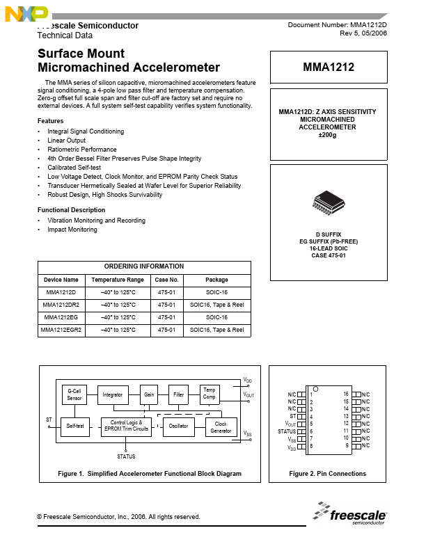 MMA1212D Freescale Semiconductor