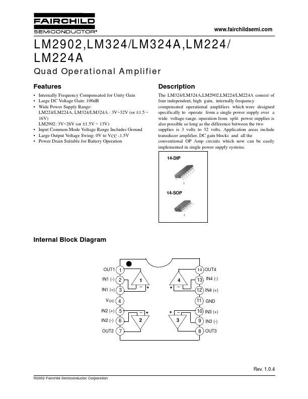 LM224A Fairchild Semiconductor