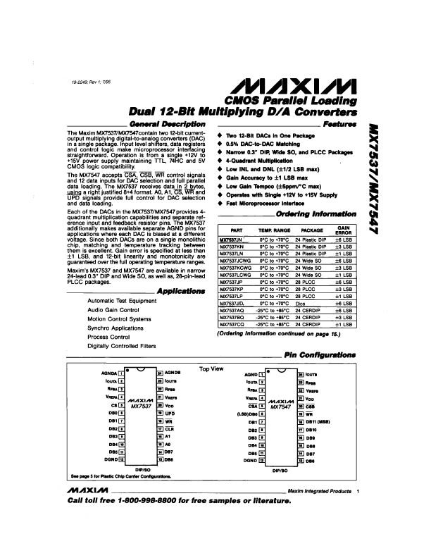 MX7547LP Maxim