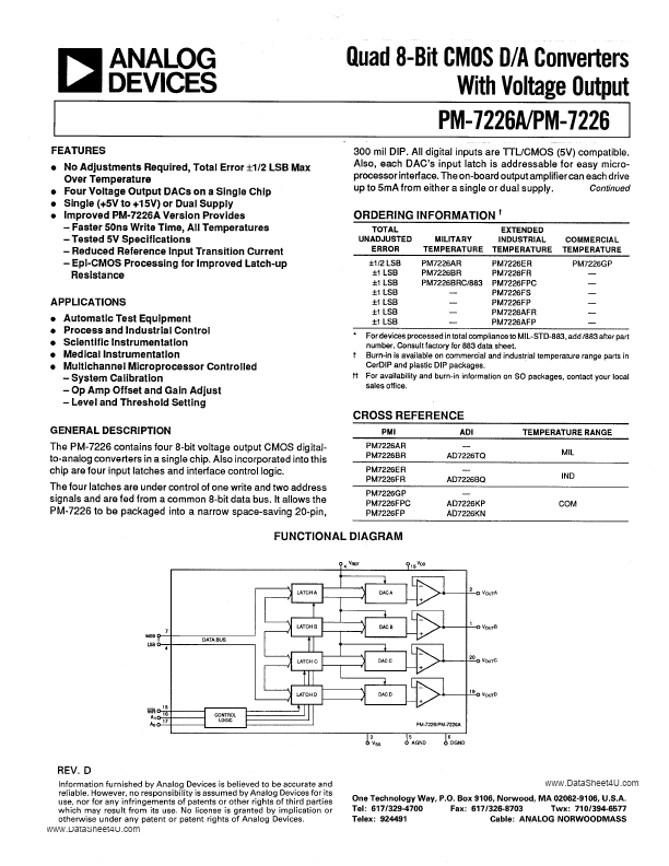 PM-7226A Analog Devices