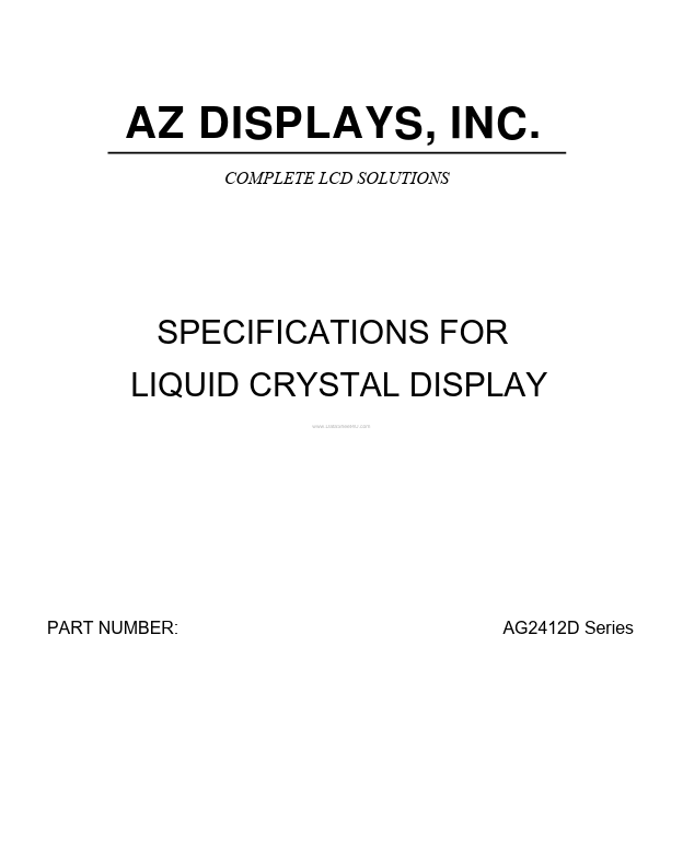 AG2412D AZ Displays