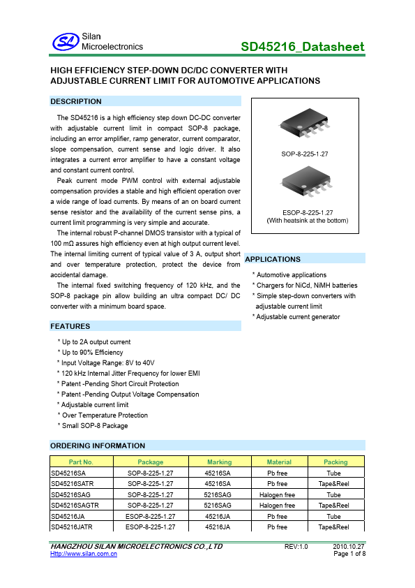 SD45216SATR Silan Microelectronics