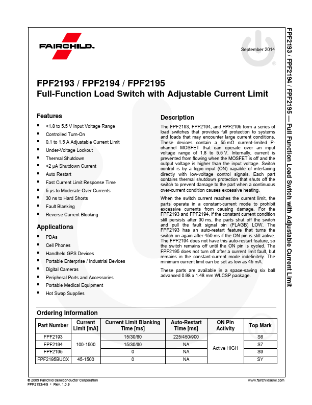 FPF2193 Fairchild Semiconductor