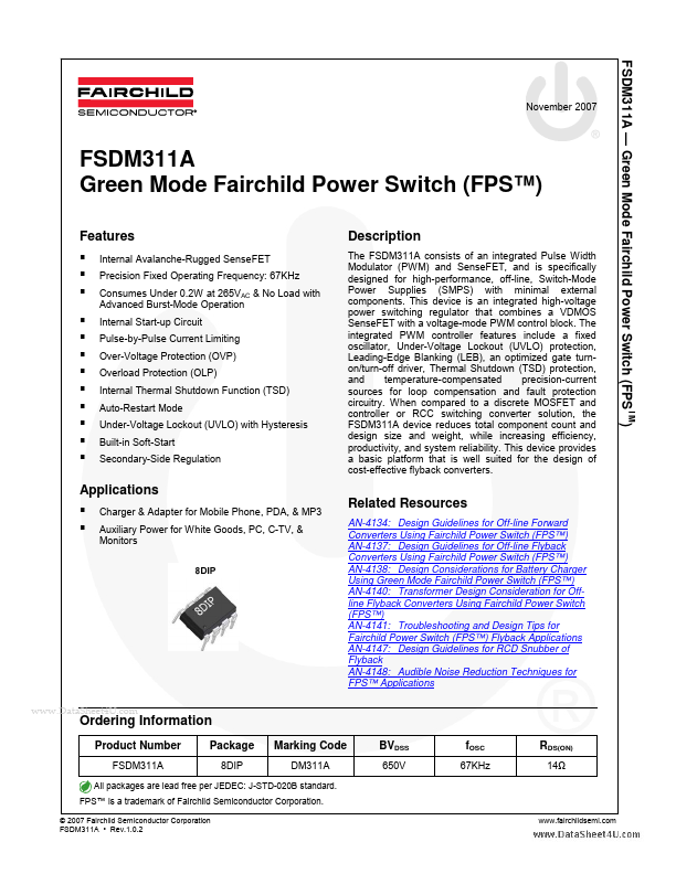 FSDM311A Fairchild Semiconductor
