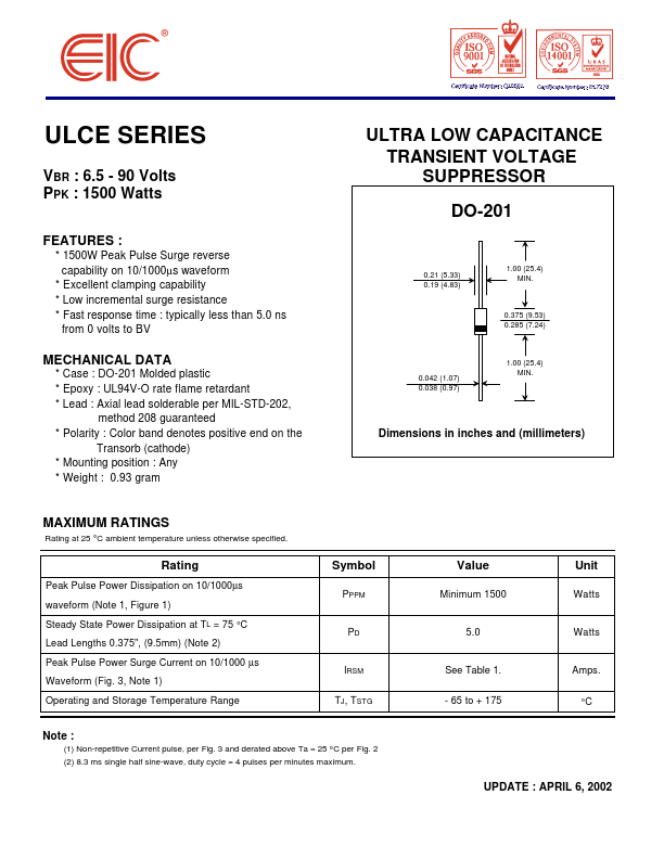 ULCE18A EIC discrete Semiconductors