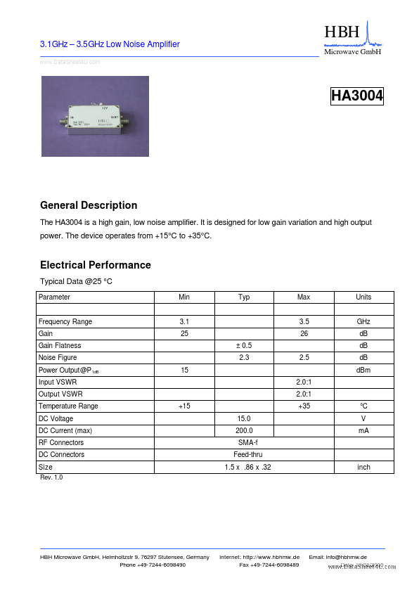 HA3004 HBH Microwave GmbH
