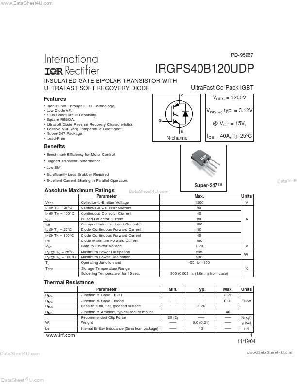 IRGPS40B120UDP International Rectifier