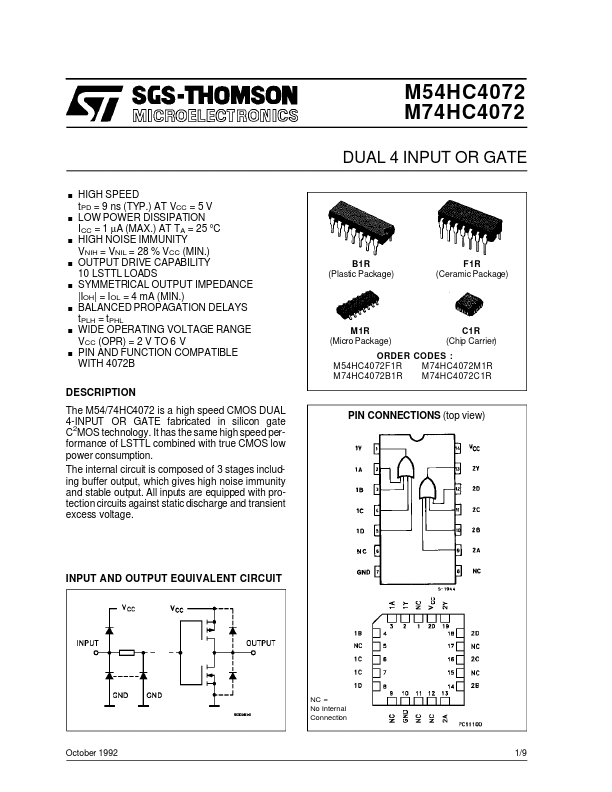 M74HC4072 ST Microelectronics