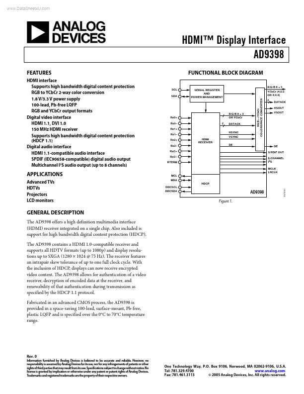 AD9398 Analog Devices