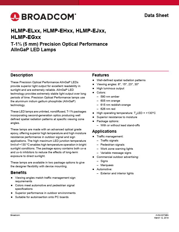 HLMP-EH08-UX000 Broadcom