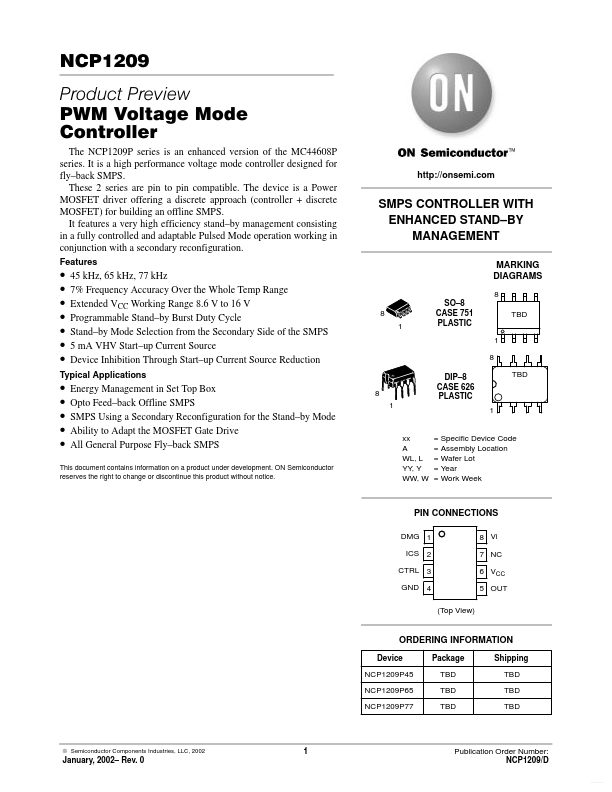NCP1209 ON Semiconductor
