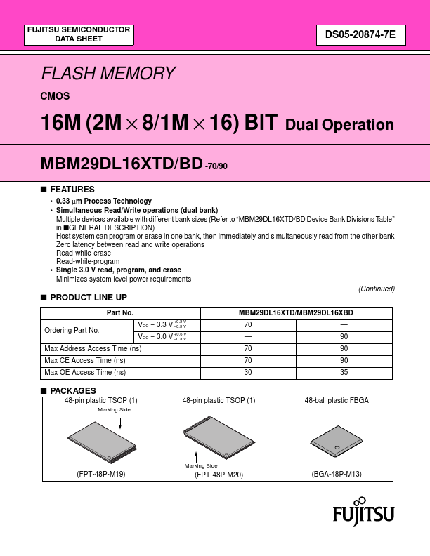 MBM29DL161BD-90 Fujitsu