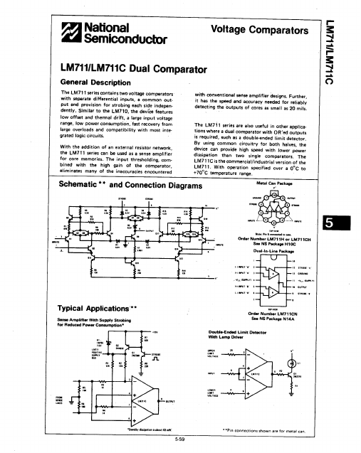 LM711 National Semiconductor