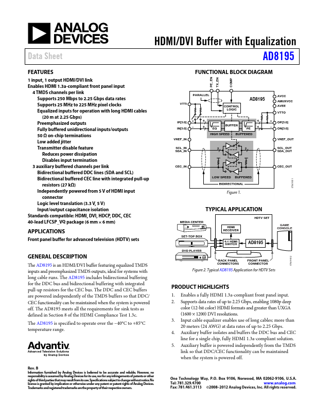 AD8195 Analog Devices