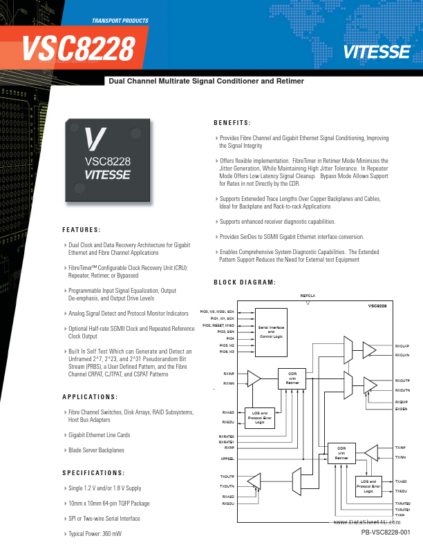 VSC8228 Vitesse Semiconductor
