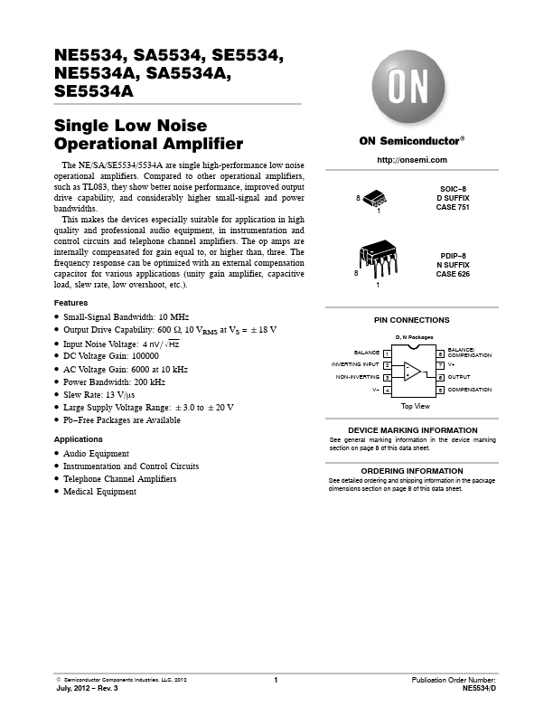 SE5534A ON Semiconductor