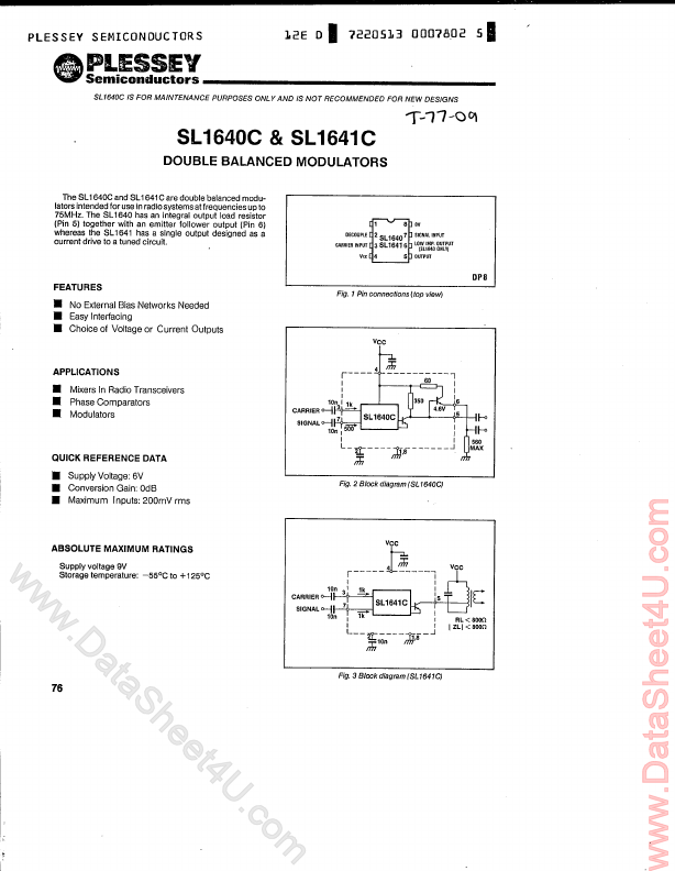 SL1641C Plessey Semiconductors