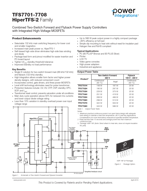 TFS7708 Power Integrations