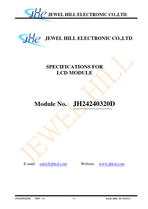 JH24240320D JEWEL HILL ELECTRONIC