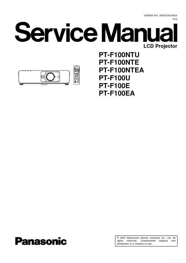 PT-F100NTE Panasonic