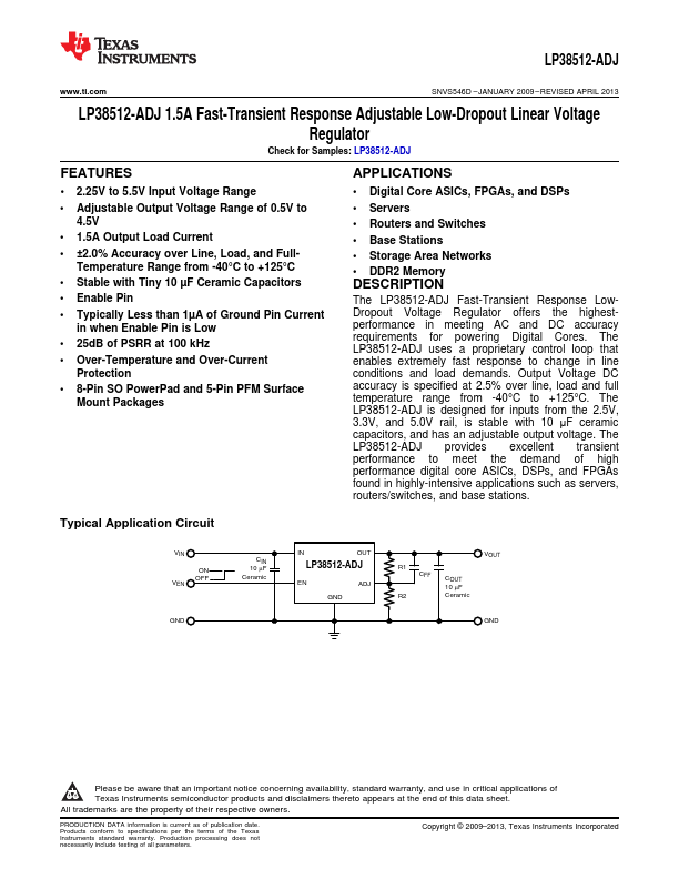 LP38512-ADJ Texas Instruments