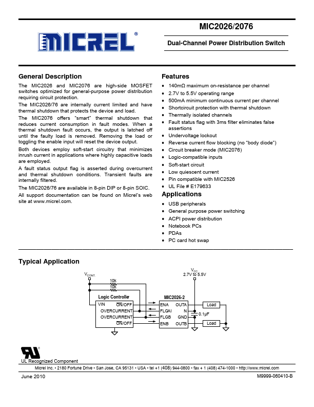 MIC2076 Micrel Semiconductor
