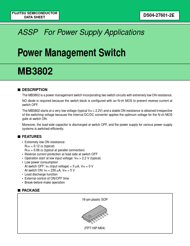 MB3802 Fujitsu Media Devices