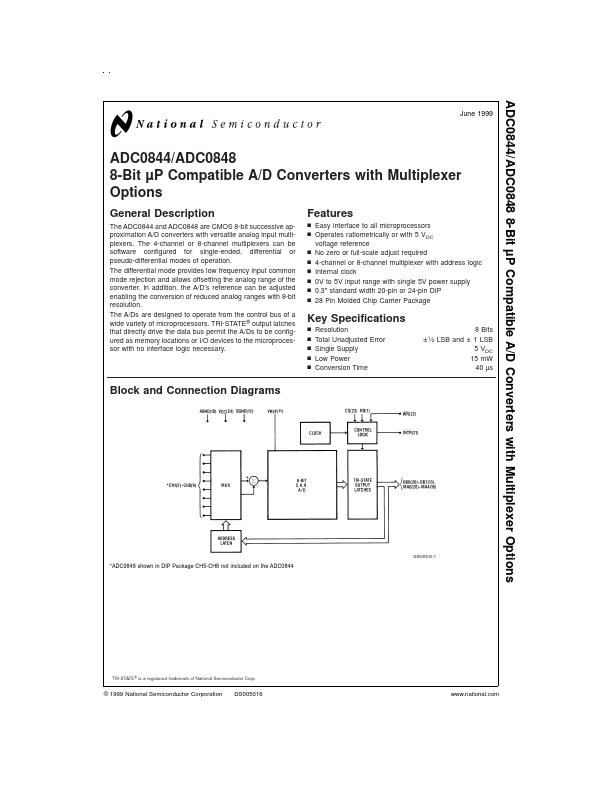 ADC0848 National Semiconductor