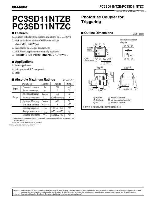 PC3SD11NTZC Sharp Microelectronics