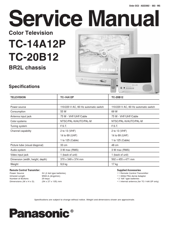 TC-20B12 Panasonic