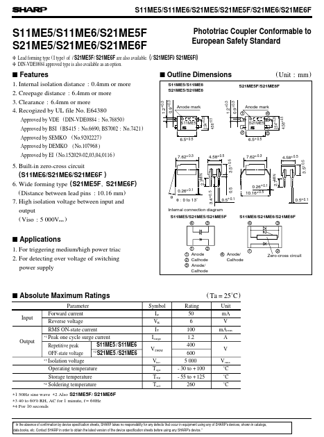 S21ME6 Sharp Electrionic Components