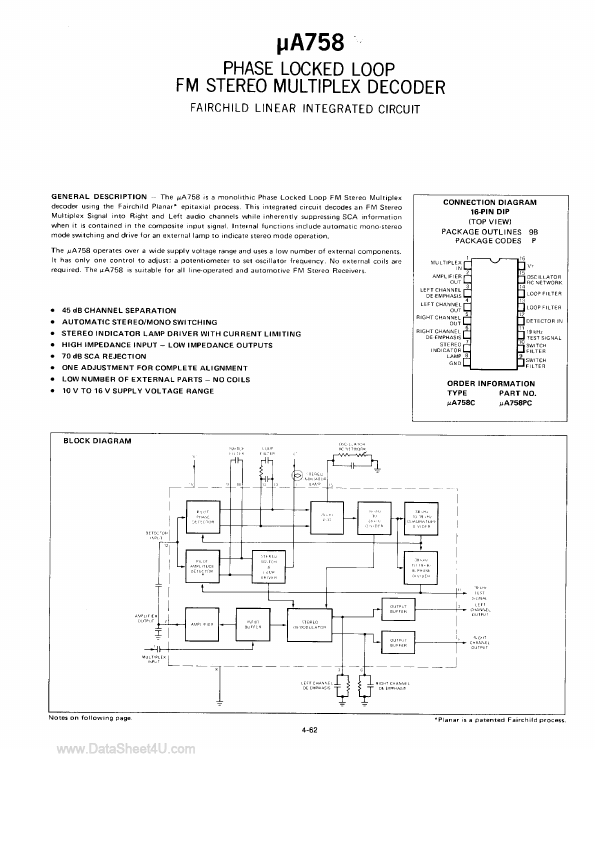 UA758 Fairchild Semiconductor