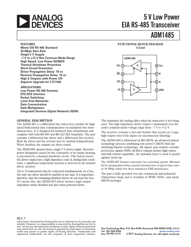 ADM1485 Analog Devices