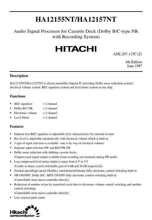 HA12157NT Hitachi Semiconductor