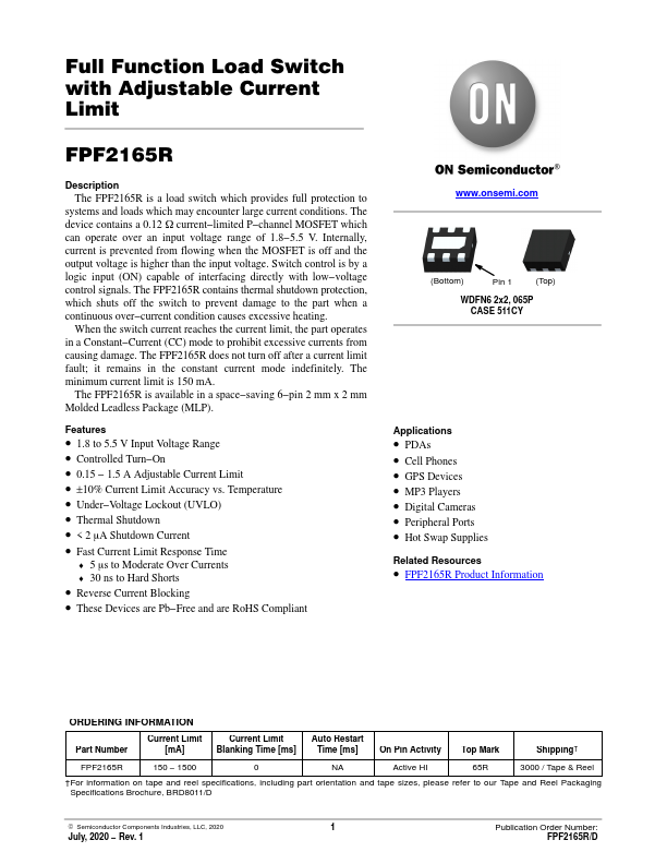 FPF2165R ON Semiconductor