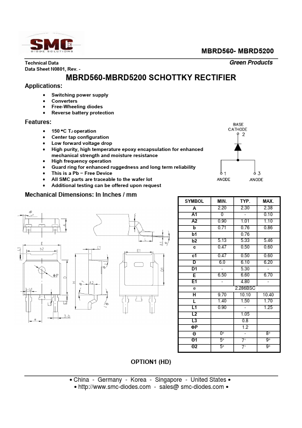 MBRD580 Sangdest Microelectronics