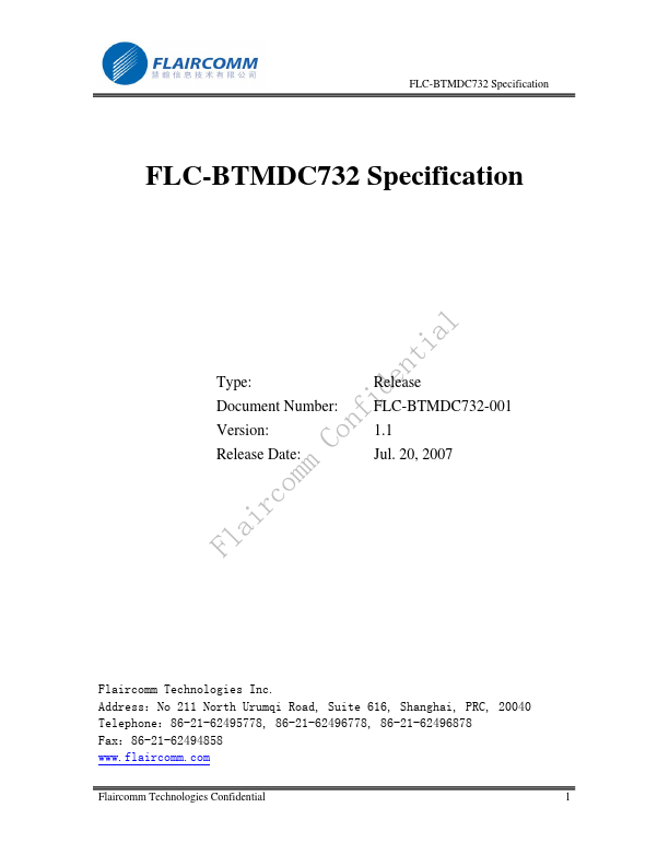 FLC-BTMDC732-B Flaircomm