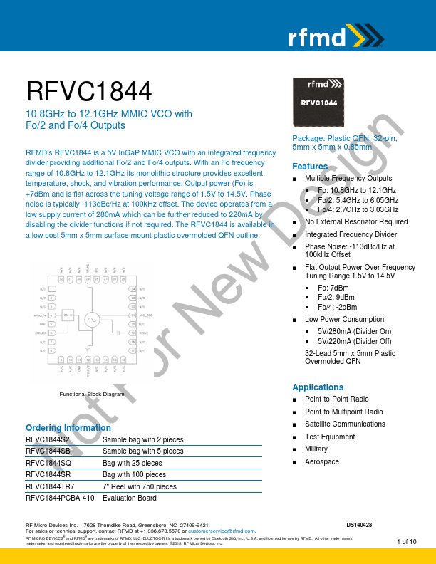 RFVC1844 RF Micro Devices