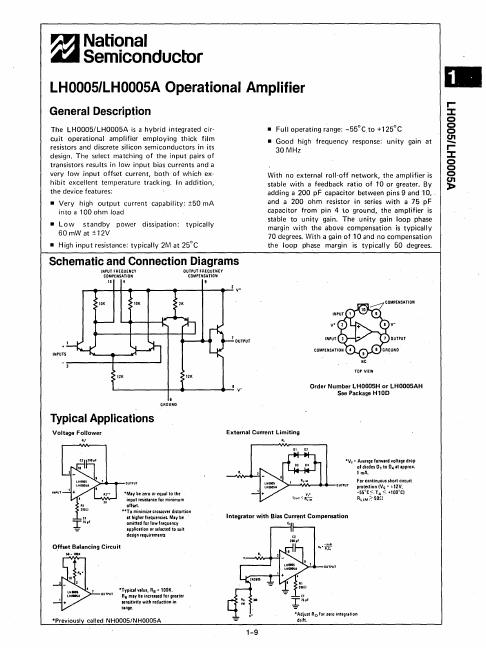 LH0005A National Semiconductor