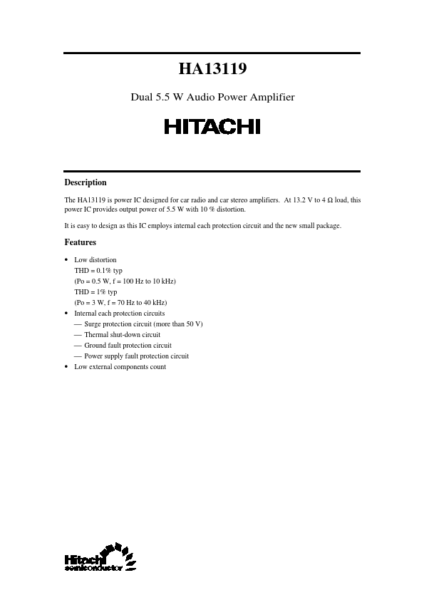 HA13119 Hitachi Semiconductor
