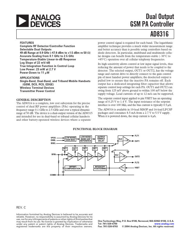 AD8316 Analog Devices