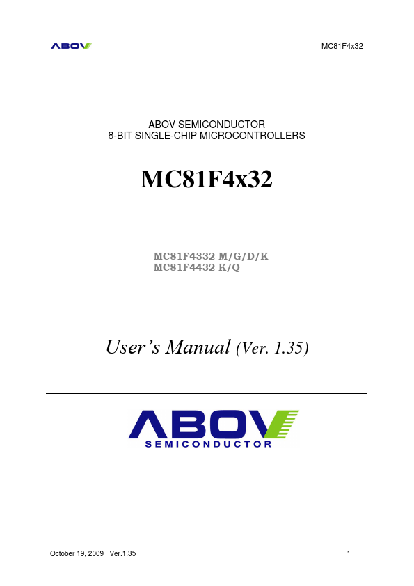 MC81F4332G